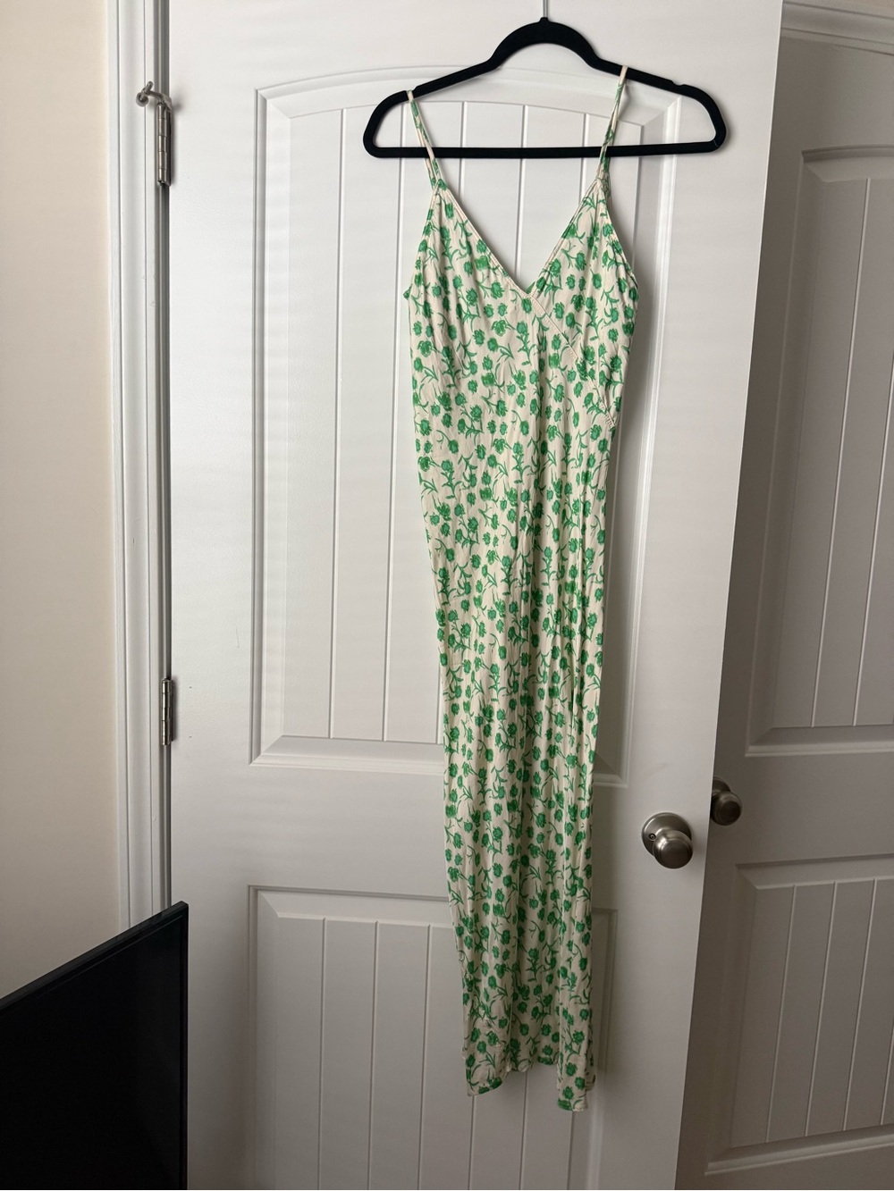 ZARA Green Floral Slip Dress